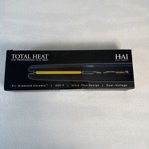 HAI Total Heat 4/10" Professional‎ Flat Iron Ultra-Thin Tri-Diamond Ceramic $70